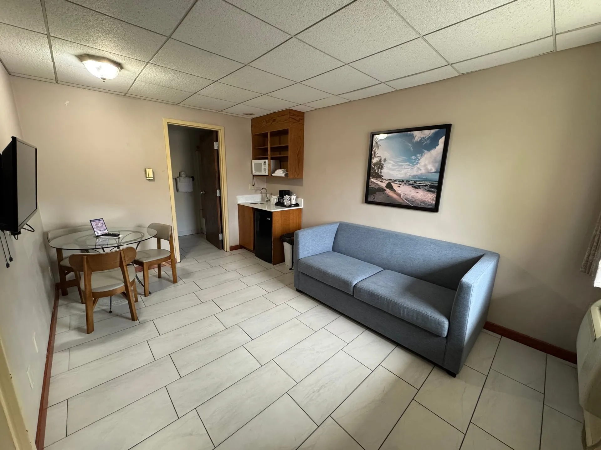 Two Room Suite - Living Area Wide at South Shore Inn Sandusky